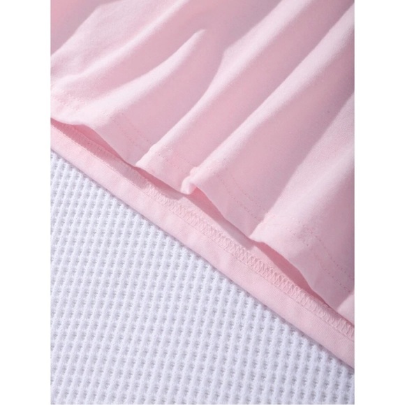 Girls Pink Butterfly Print Bow Front Tee - Picture 6 of 7